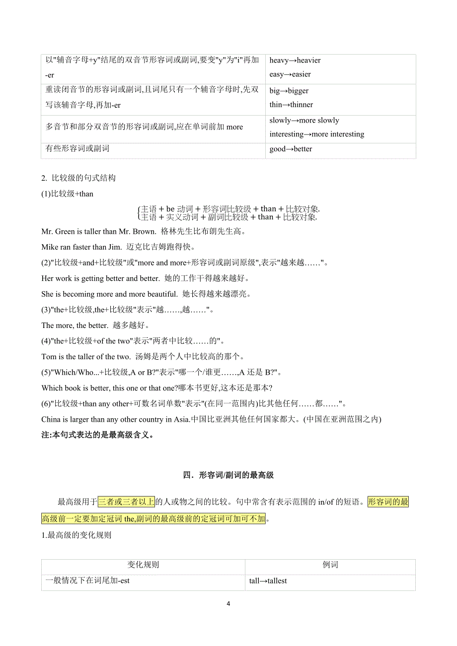 人教版初中八年级上册英语重点语法知识点考点归纳_第4页