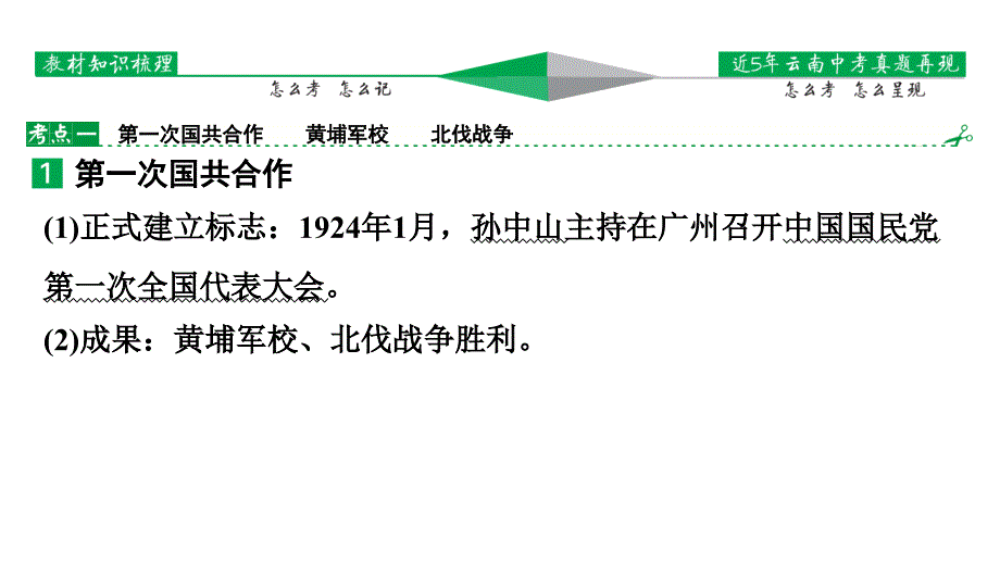 第5单元++从国共合作到国共对立+课件+2025年云南省中考历史备考一轮复习_第2页