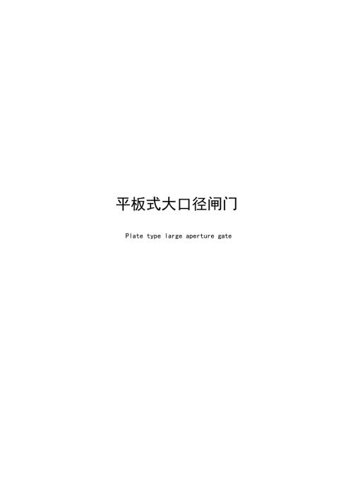 2024平板式大口径闸门