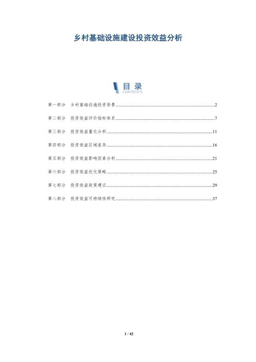 鄉(xiāng)村基礎(chǔ)設(shè)施建設(shè)投資效益分析-洞察分析