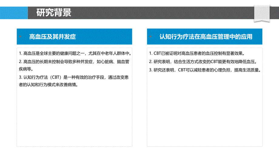 高血压并发症认知行为疗法效果评估-剖析洞察_第4页