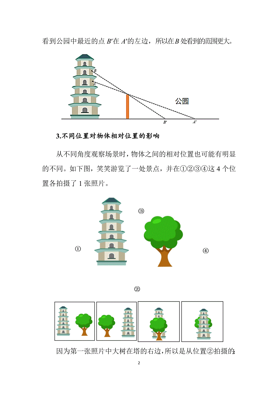 2025小学数学知识讲解：从不同角度观察场景_第2页