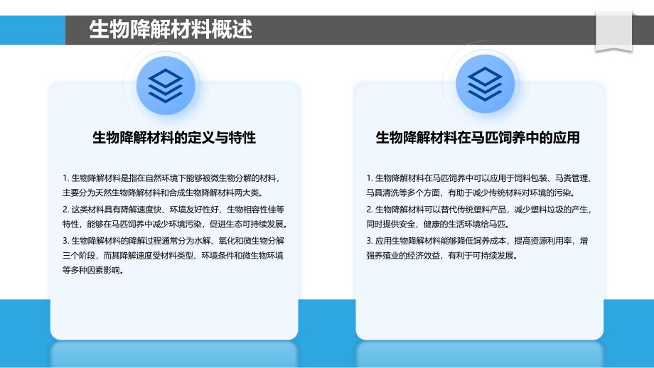 马匹饲养中生物降解材料的应用-剖析洞察_第4页