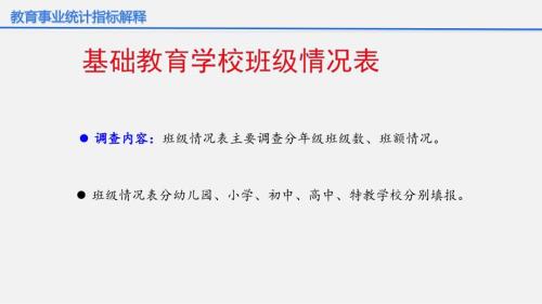 事业统计基础教育学校班级情况表
