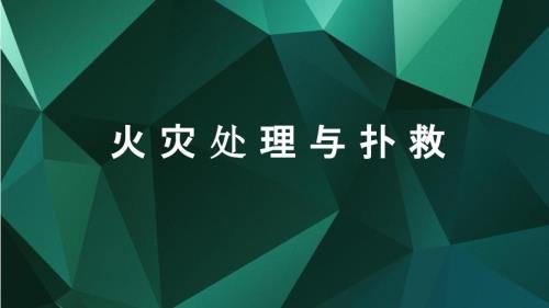 火灾处理与扑救培训材料