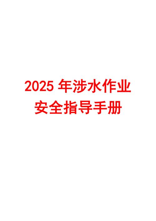 2025年涉水作业安全指导手册