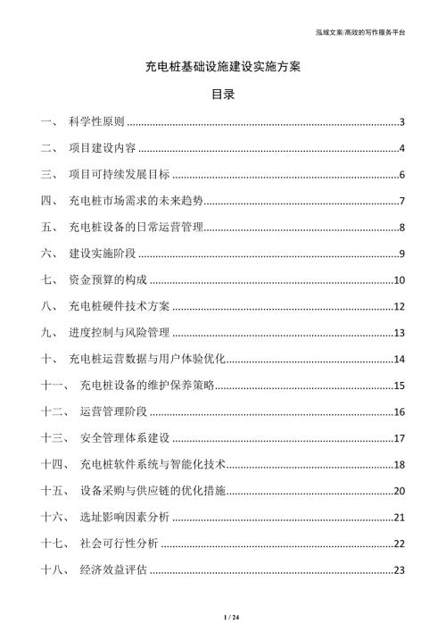 充电桩基础设施建设实施方案