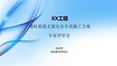 墩柱系梁支架安全专项施工方案专家评审会汇报材料