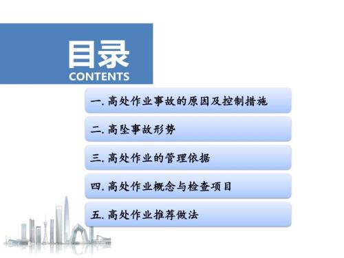高处作业事故分析、检查项目及推荐做法