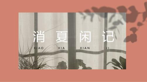 莫兰迪文艺风“消夏闲记”