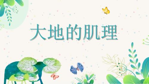 人教版美术一年级下册《大地的肌理》课件