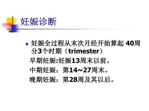 妇产PPT课件：妊娠诊断