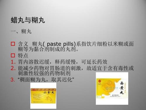 中药药剂学-丸剂 (2)PPT课件