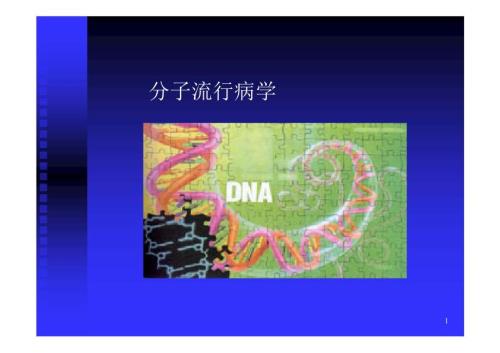 兽医流行病学课件：分子流行病学